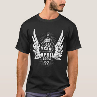 Camiseta Asas de anjo de aniversário de abril de 1994