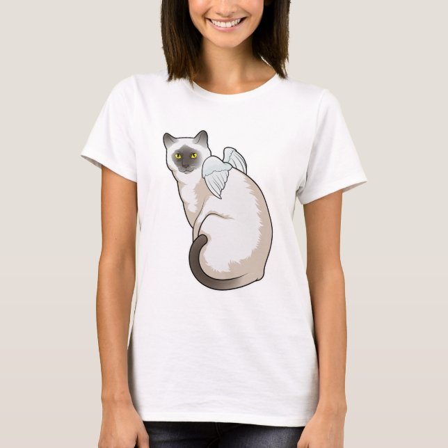 Camiseta Asas de anjo de gato (Frente)