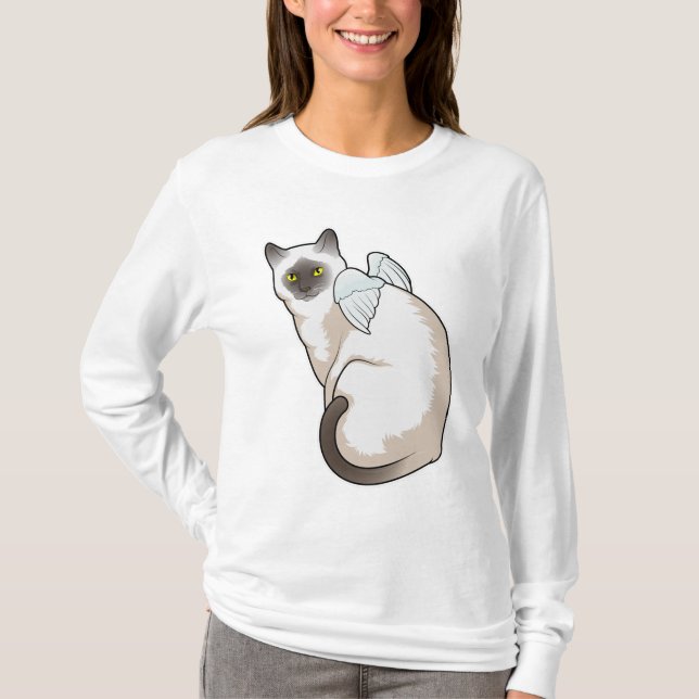 Camiseta Asas de anjo de gato (Frente)