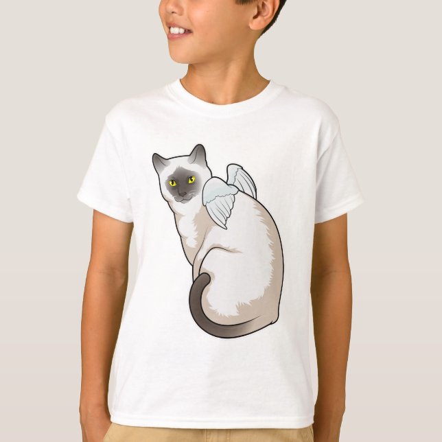 Camiseta Asas de anjo de gato (Frente)