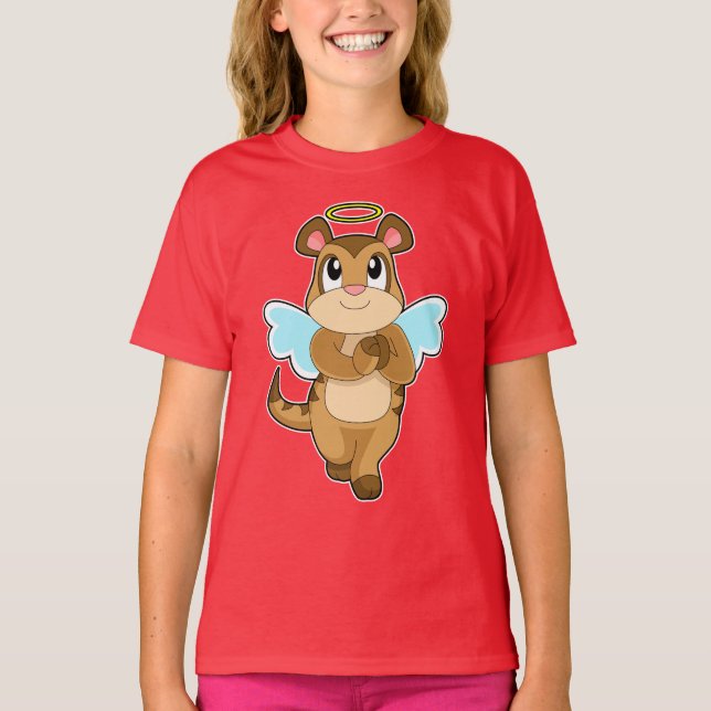 Camiseta Asas de anjo do suricata (Frente)