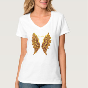Camiseta Asas de Anjo Douradas Design