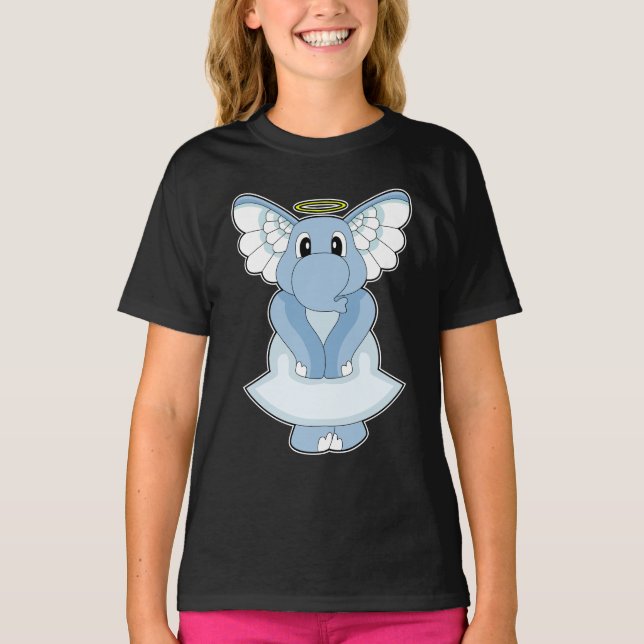 Camiseta Asas de Anjo Elefante (Frente)