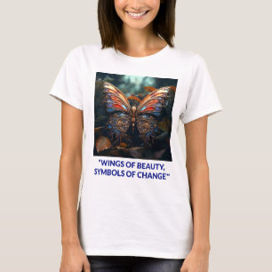 Camiseta Asas de beleza, símbolos de mudança