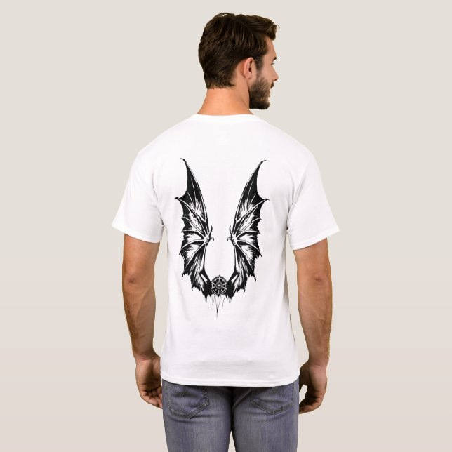 Camiseta Asas de dragão (Parte Traseira Completa)