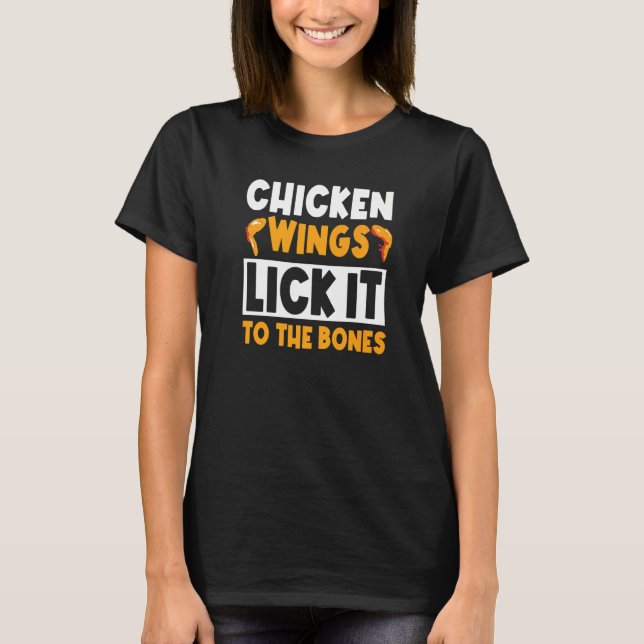 Camiseta Asas de Frango Comida Frita Comida Rápida Buffalo (Frente)