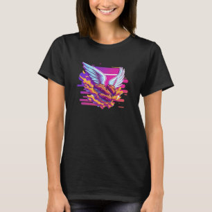 Camiseta Asas de Frango Synthwave 80s Retrowave Estética 1