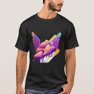 Camiseta Asas de Frango Synthwave Estética 80s Retrowave