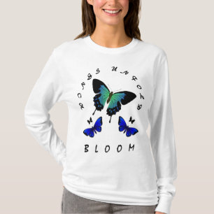 Camiseta Asas Desdobradas: Design de mulheres inspiradas na
