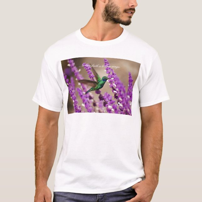 Camiseta Asas do colibri das Violeta-orelhas Sparkling da (Frente)