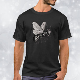 Camiseta Asas do crânio da abelha gótica