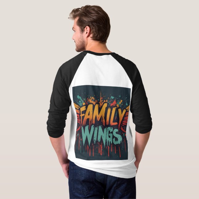 Camiseta Asas Familiares (Parte Traseira Completa)