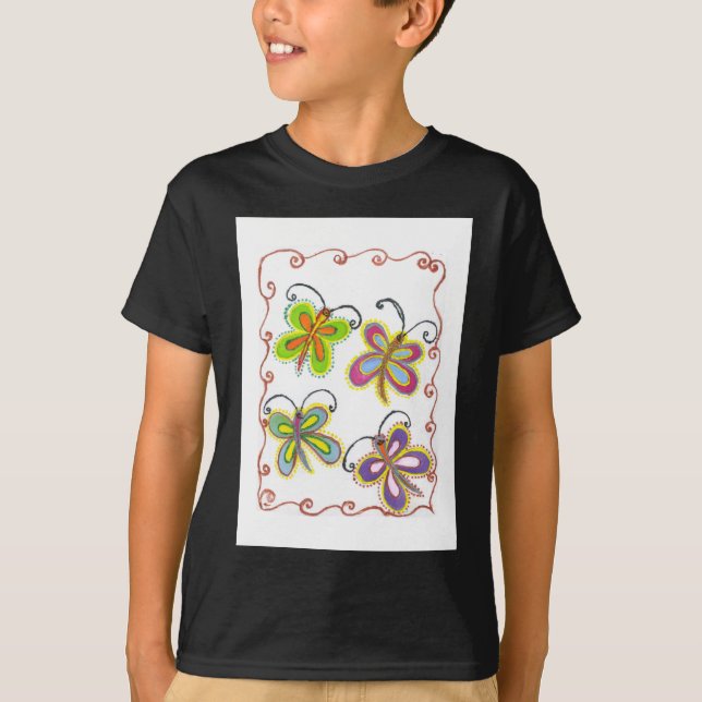 Camiseta Asas Whimsical: design de Asas Butterfly Estontean (Frente)