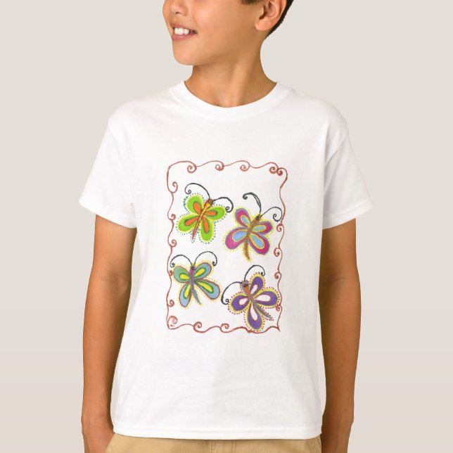 Camiseta Asas Whimsical: design de Asas Butterfly Estontean (Frente)