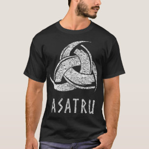 Camiseta Asatru Chifres de Odin Mitologia Nórdica Distresse