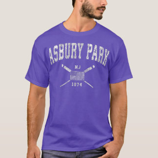 Camiseta Asbury Park NJ Vintage náutica EUA Bandeira