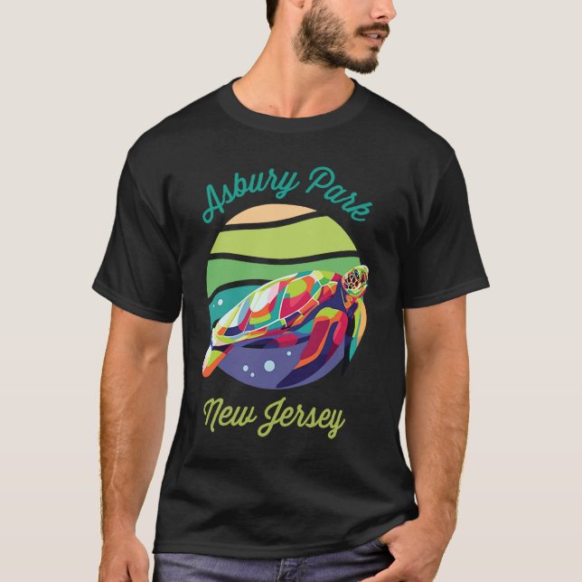 Camiseta Asbury Park  Sea Turtle Souvenir (Frente)
