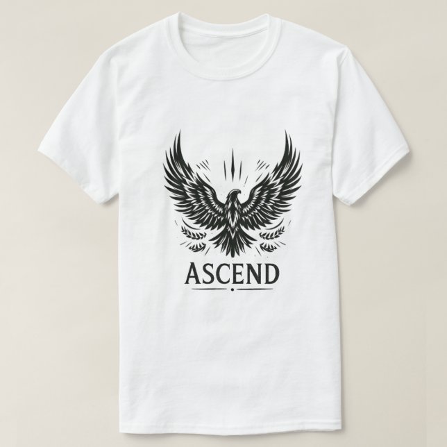 Camiseta Ascend - Emblema da Águia Ascensão (Frente do Design)