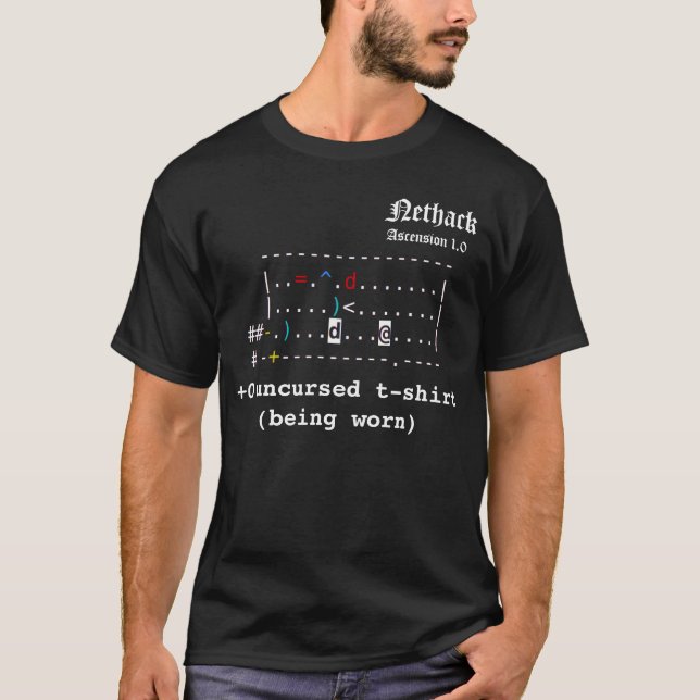 Camiseta Ascensão 1,0 de Nethack +0 t-shirt de Uncursed (Frente)