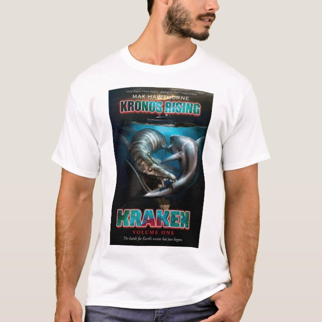 Camiseta Ascensão de Kronos: Kraken Pliosaur CONTRA a (Frente)