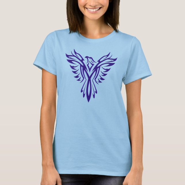 Camiseta Ascensão de Phoenix no roxo (Frente)