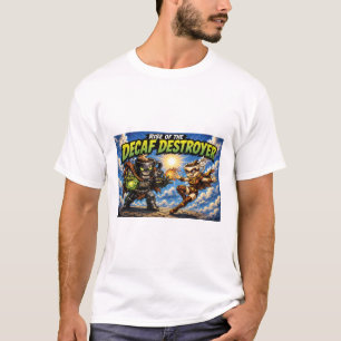 Camiseta Ascensão do Café Super-Herói Destruidor Descafeina
