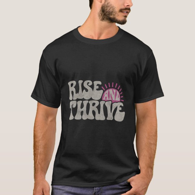 Camiseta Ascensão e Prosperidade Tendência com Texto Simple (Frente)