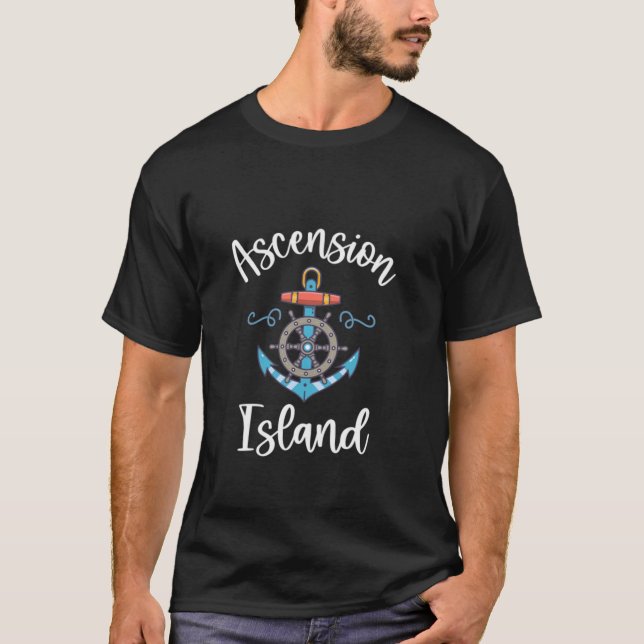 Camiseta Ascensão Ilha Anchor Navio Barco Atlântico Sul (Frente)
