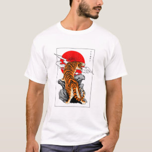 Camiseta Ascensão Vermelha Sinalizador Sun Estilo Japão T