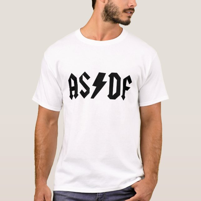 Camiseta asdf um branco do t-shirt de s d f (Frente)