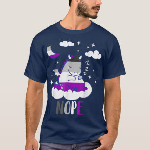 Camiseta Aseual Cute Dragon Nope Ace Sono Noite LGBQA Aseu