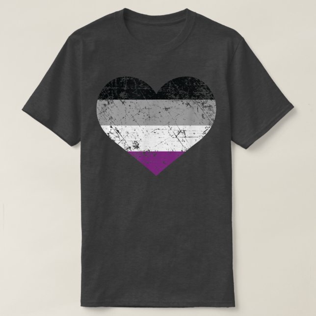 Camiseta Aseual Heart , Funny Cute LGBTQ Pride Gift  (Frente do Design)