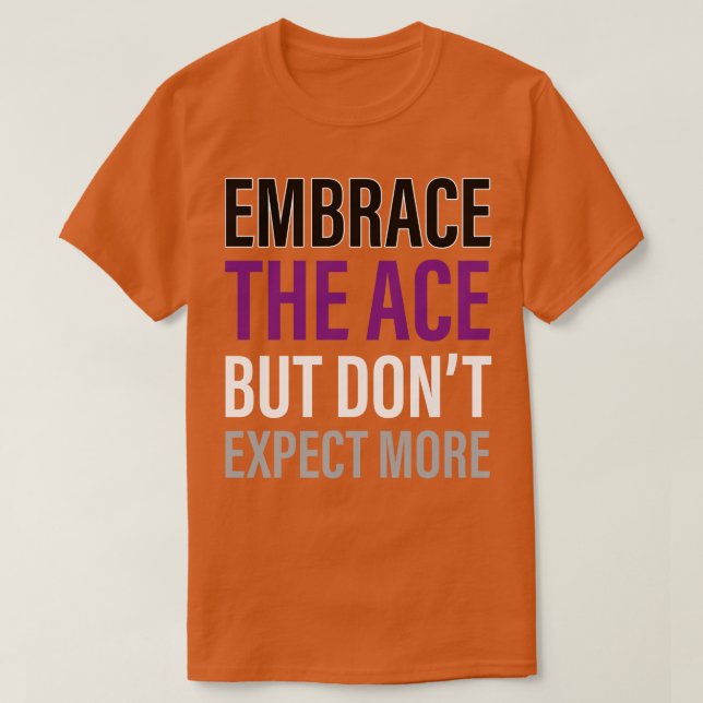 Camiseta Asexual Abraça A Asexualidade Ace LGBTIA (Frente do Design)