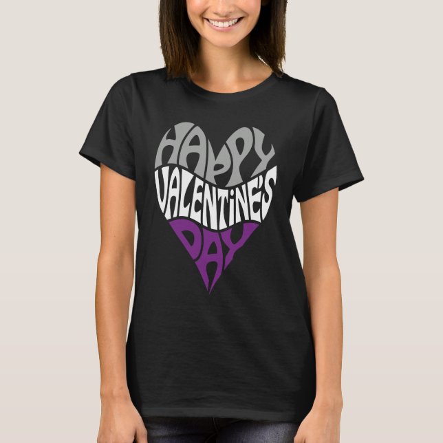 Camiseta Asexual Ace Pride Valentine's Day LGBTQ LGBT (Frente)