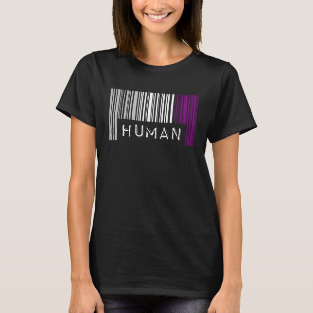 Camiseta Asexual Barcode Pride Human Cute Ace Aesthetic LGB (Frente)