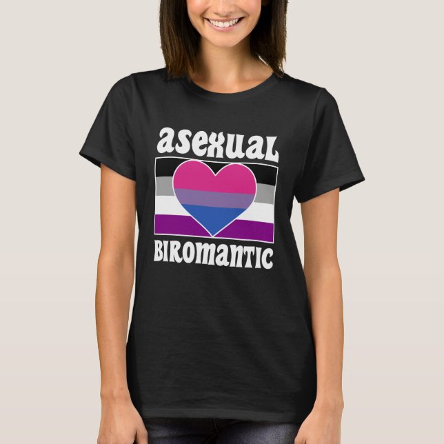 Camiseta Asexual Biromantic Pride Flag Cute  Ace Aesthetic (Frente)