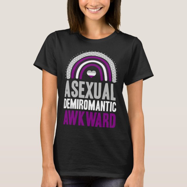 Camiseta Asexual Demiromantic Awkward Asexual Pride Bohemia (Frente)