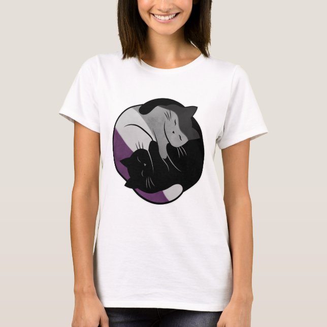 Camiseta Asexual Eternal Yin Yang Cat (Frente)