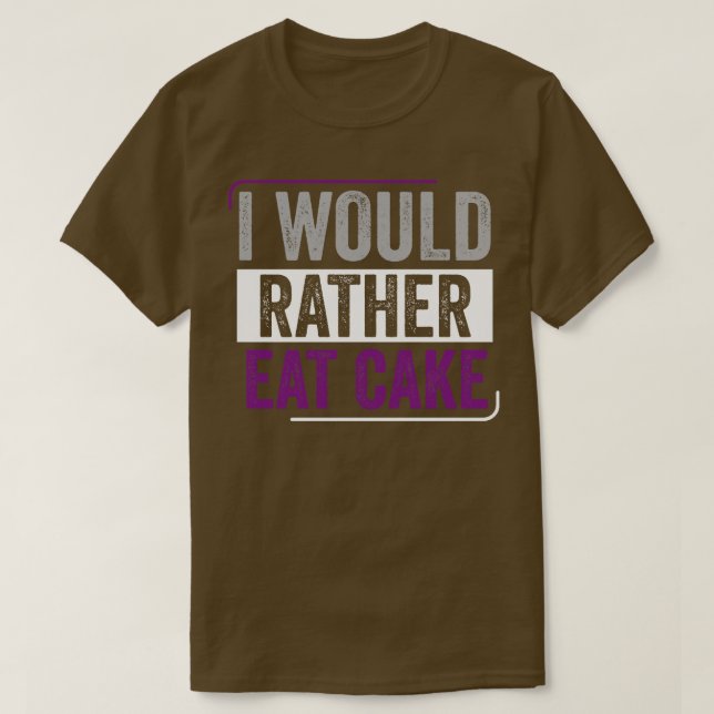 Camiseta Asexual Eu Preferencialmente Comer Bolo Ace Orgulh (Frente do Design)