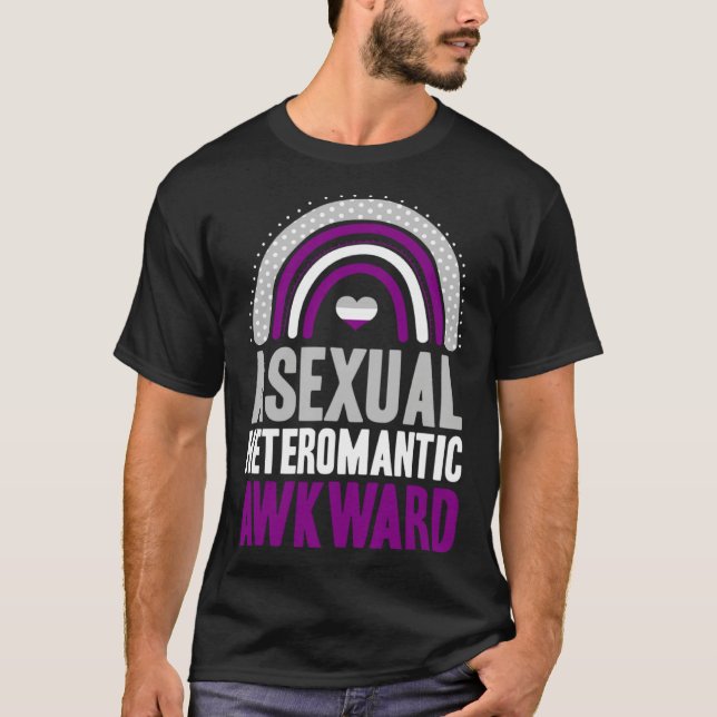 Camiseta Asexual Heteroromantic Awkward Asexual Pride Bohem (Frente)