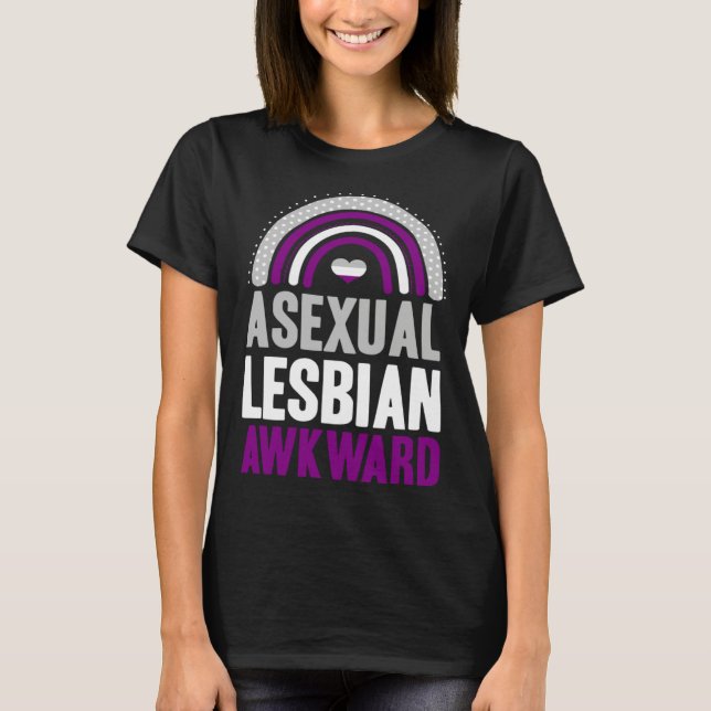Camiseta Asexual Lesbian Awkward Asexual Pride Bohemian Rai (Frente)