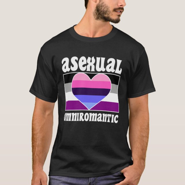 Camiseta Asexual Omniromantic Pride Flag Cute  Ace Aestheti (Frente)