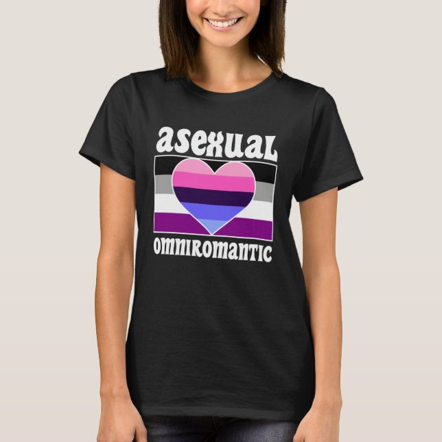 Camiseta Asexual Omniromantic Pride Flag Cute  Ace Aestheti (Frente)