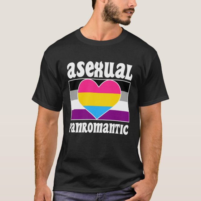 Camiseta Asexual Panromantic Pride Flag Cute  Ace Aesthetic (Frente)
