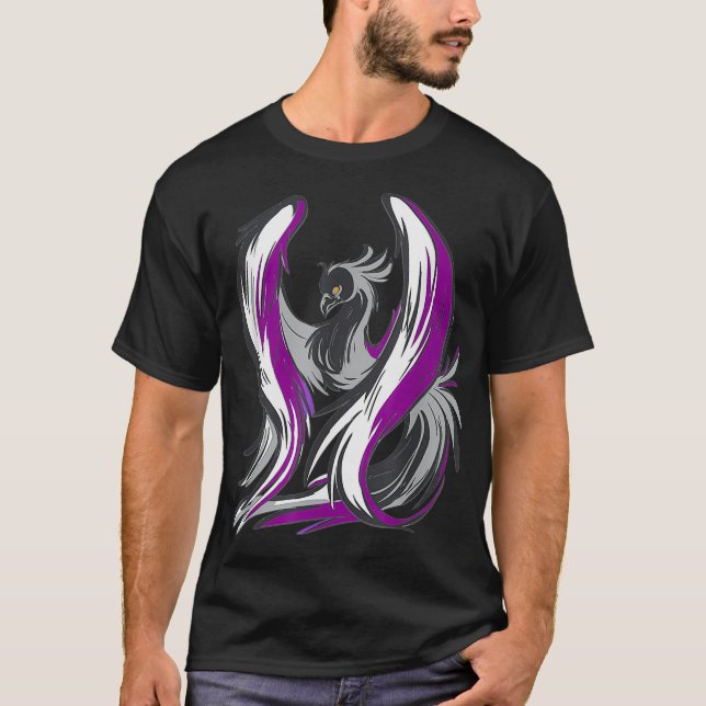 Camiseta Asexual Pride Flag Design Support Asexuality LGBTQ (Frente)
