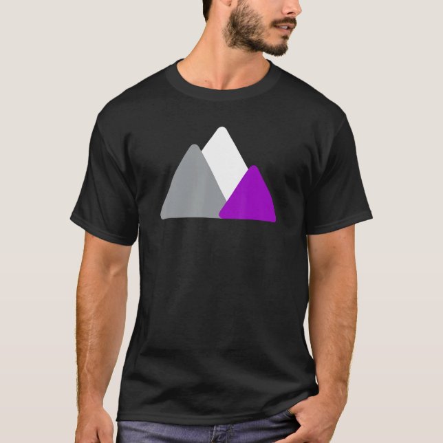 Camiseta Asexual Pride Mountain Minimalist Ace LGBTQ Asexua (Frente)