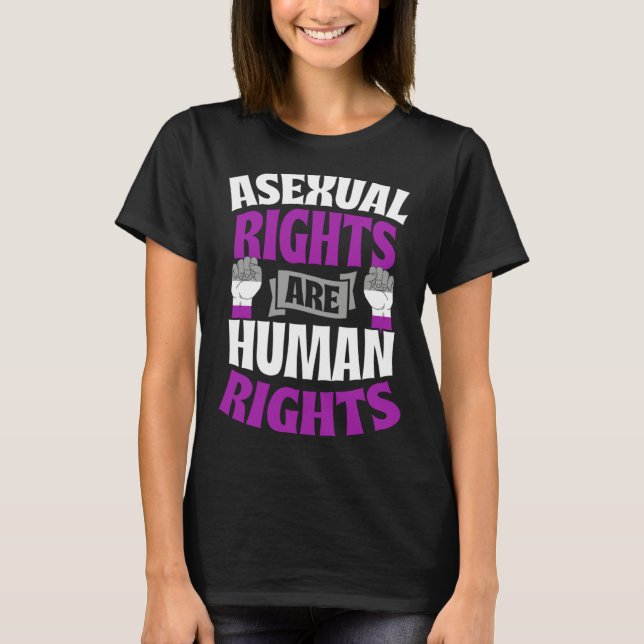 Camiseta Asexual Rights Are Human Rights Protest March Ace  (Frente)