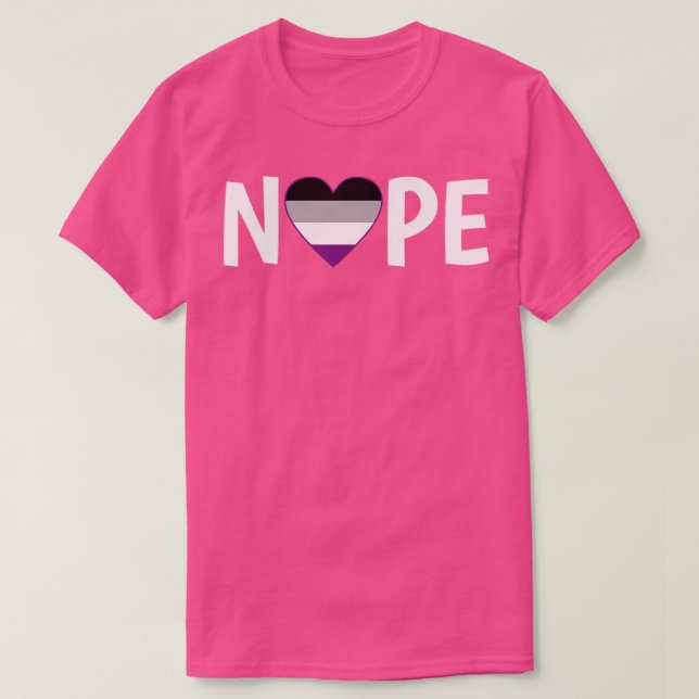 Camiseta Asexualidade Asexual Nope Ace LGBTIA (Frente do Design)