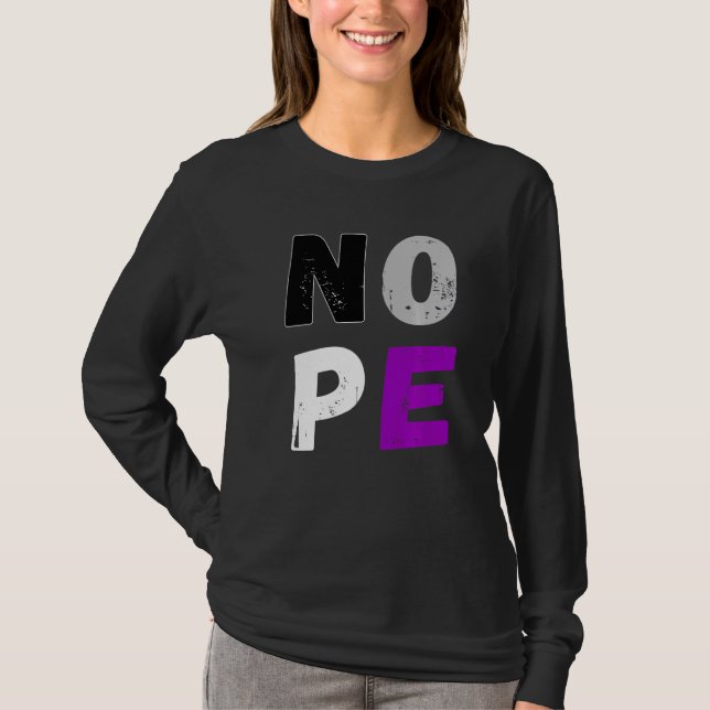 Camiseta Asexualidade Bandeira Nope Ace Sinalizador Asexual (Frente)