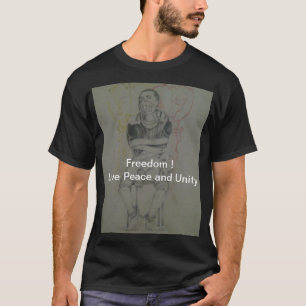 Camiseta Ash Cinza: Liberdade, Paz e Unidade